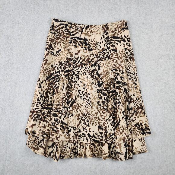 212 Collection Skirt Womens Size Medium Cheetah Print Trumpet Skirt - Picture 1 of 9